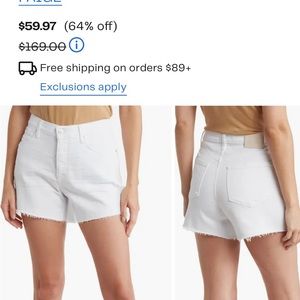 Paige / white stretch denim shorts